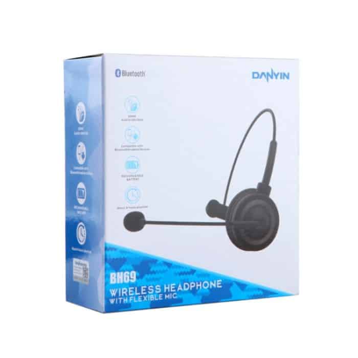 DANYIN BH69 Einseitiges Bluetooth-Headset für Geschäftsgespräche, Kundendienst, kabellose Sprachsteuerung, Weizen, BH69 Black – Bild 7