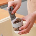 2 Stück Haushalts-Multifunktions-Reinigungsbürste mit biegsamen Rillen und Fugen, White, Grey – Bild 6