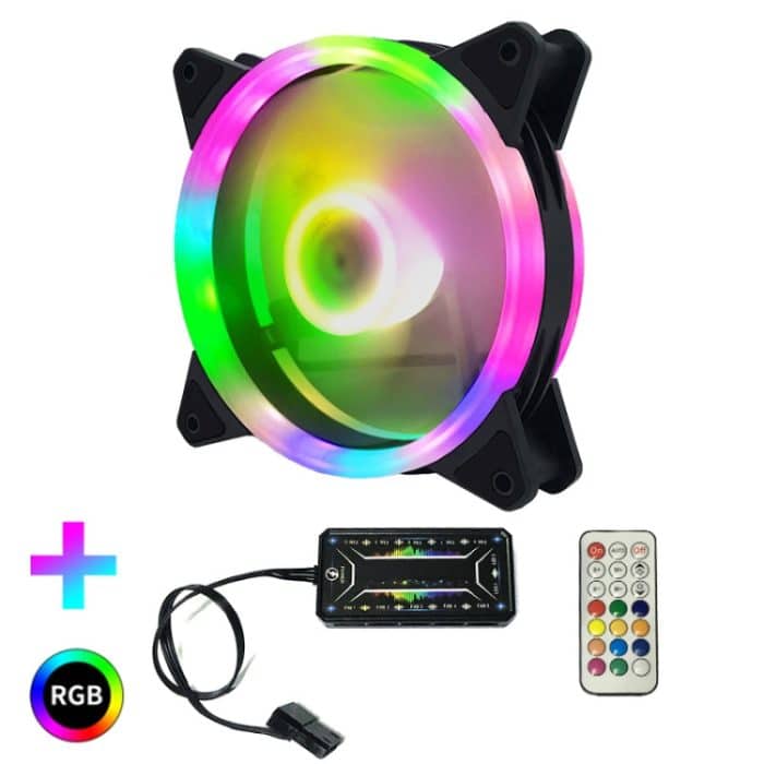 RGB-Leuchtkörper für Computer-CPU, 1 Fan+Remote Control, 2 Fans+Remote Control, 3 Fans+Remote Control, 4 Fans+Remote Control, 5 Fans+Remote Control, 6 Fans+Remote Control, 7 Fans+Remote Control, 8 Fans+Remote Control – Bild 1