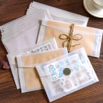 3 Stück Vintage-Umschläge aus durchscheinendem Lack-Schwefelpapier, Translucent 10.5x22cm, Translucent 11x17cm – Bild 5
