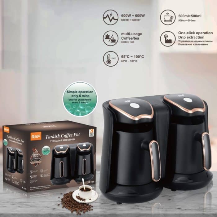 RAF R.109 Haushaltsheizung Kaffeekanne Tragbarer Büro-Kaffee-Teekocher, EU-Stecker, RAF R.109 – Bild 6