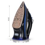 RAF R.1215 Elektrisches Bügeleisen mit thermostatischer Keramiksohle und drei Geschwindigkeitsstufen, EU-Stecker, RAF R.1215 Black Gold, RAF R.1215 Black Blue – Bild 2