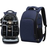 Kationischer SLR-Rucksack, wasserdichter Fotorucksack mit Kopfhörerkabelloch, Blue, Black, Red – Bild 2
