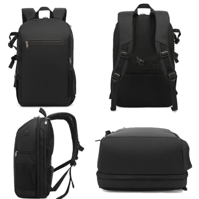 Wasserdichter Fotografie-Rucksack aus Oxford-Stoff, 17-Zoll-Laptop-Rucksack, Orange, Grey – Bild 3