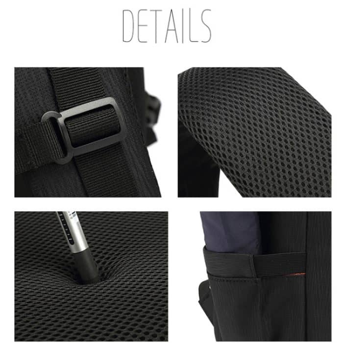 Wasserdichter Fotografie-Rucksack aus Oxford-Stoff, 17-Zoll-Laptop-Rucksack, Orange, Grey – Bild 6