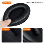 2 Stück atmungsaktive Schaumstoff-Kopfhörerhüllen Ohrenschützer für Sennheiser HD200 Pro, Spezifikation:, Wrinkled, Velvet, Protein – Bild 3