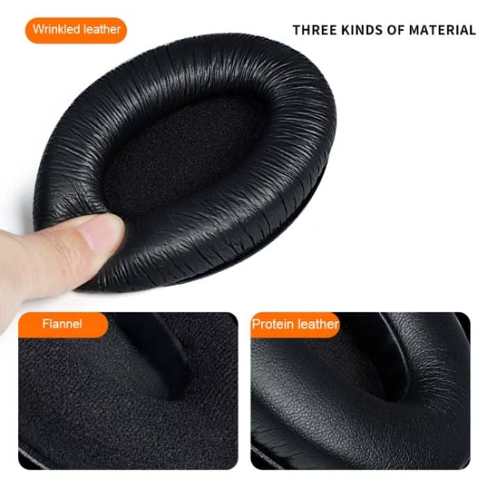 2 Stück atmungsaktive Schaumstoff-Kopfhörerhüllen Ohrenschützer für Sennheiser HD200 Pro, Spezifikation:, Wrinkled, Velvet, Protein – Bild 3