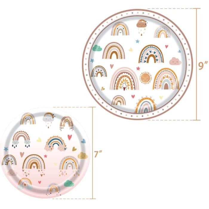 Einweg-Tableburra-Flaggen-Party-Set mit Fantasy-Regenbogen-Motiv, Rainbow Themed Party – Bild 2