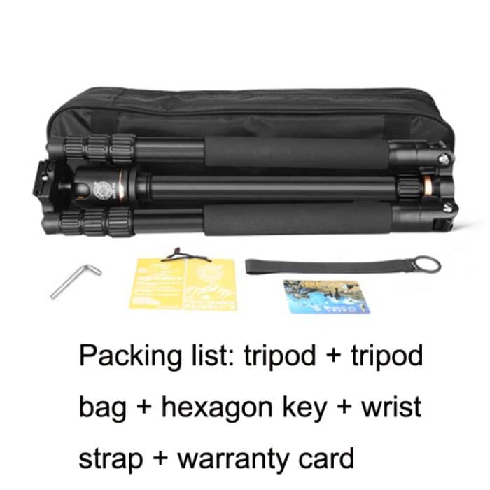 Qing zhuangshi DA IQ222C SLR-Kamera Kohlefaser tragbares Reisestativ, Q222C(Black) – Bild 5