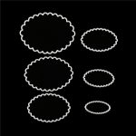 6 In 1 DIY Spitze Oval Dekorative Messer Stanzen Buch Ätzen Carbon Stahl Stanze – Bild 3