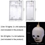 Halloween LED weißes Garn Totenkopf Geist Festival Horror Atmosphäre Deko Lichter, Stil:, 24, 25, 26, 27 – Bild 3