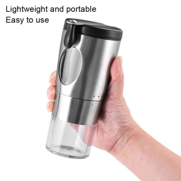 Manuelle Kaffeebohnenmahlmaschine, kleine tragbare Haushaltskaffeemaschine, Stainless Steel – Bild 3