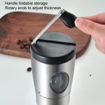 Manuelle Kaffeebohnenmahlmaschine, kleine tragbare Haushaltskaffeemaschine, Stainless Steel – Bild 4