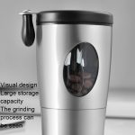 Manuelle Kaffeebohnenmahlmaschine, kleine tragbare Haushaltskaffeemaschine, Stainless Steel – Bild 6