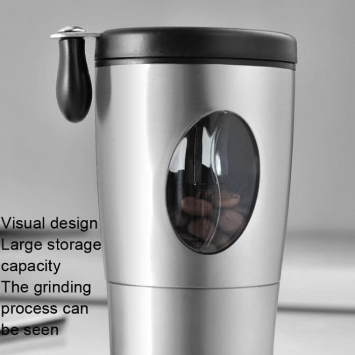 Manuelle Kaffeebohnenmahlmaschine, kleine tragbare Haushaltskaffeemaschine, Stainless Steel – Bild 6