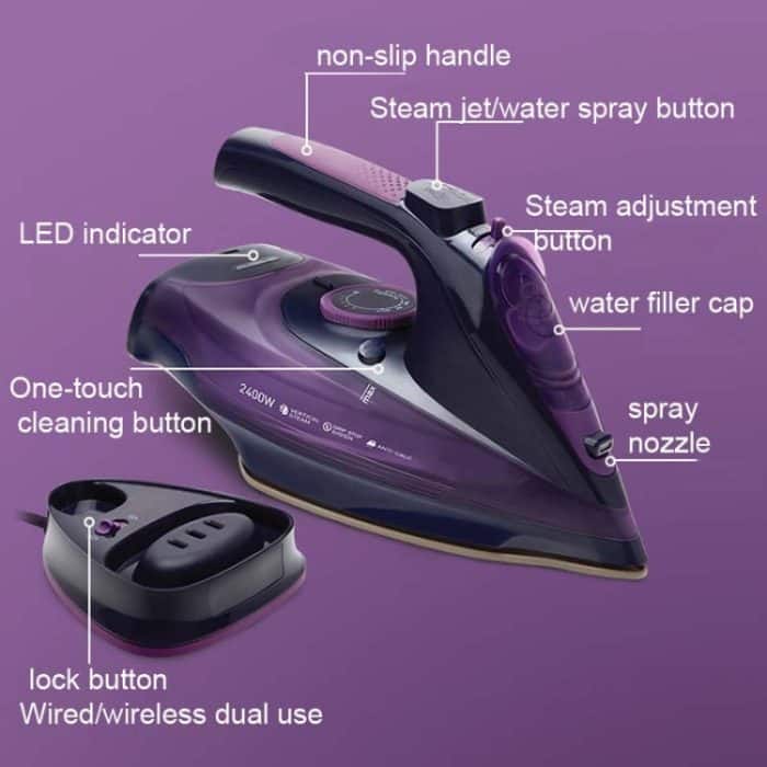 2400W Haushalt Wireless Iron Handheld Steam Iron Garment Steamer, EU-Stecker, 2400W Purple, 2400W Green – Bild 6