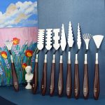 9-teiliges Ölgemälde-Messer, Graffiti-Tönungs-Holzschaber, Kunst-Malwerkzeug für Studenten, Stil:, E1, E2, E3, E4, E5, E6, E7, E8, E9 – Bild 6