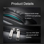 Bopai 61-70111 Wasserdichter, diebstahlsicherer Rucksack aus Rindsleder mit mehreren Fächern und USB-Ladeloch, 61-70111 – Bild 6