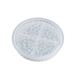 2 Stück DIY runde und quadratische Rautenmuster-Aufbewahrungstablett-Silikonform, Round, Square, Rectangular