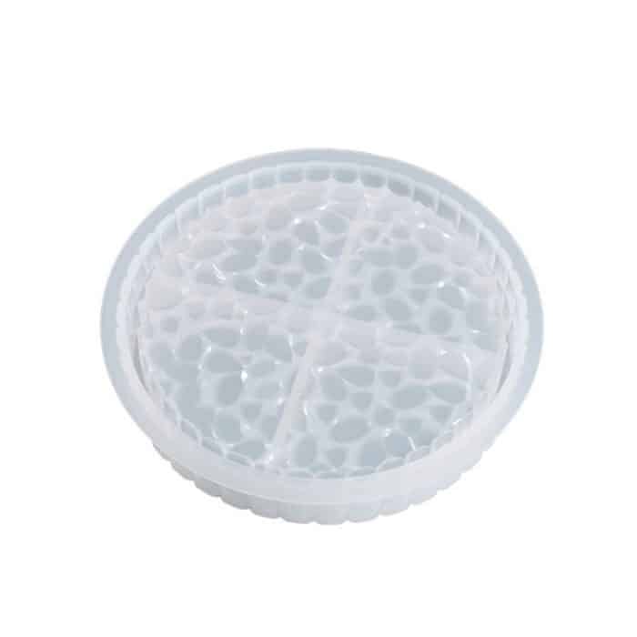 2 Stück DIY runde und quadratische Rautenmuster-Aufbewahrungstablett-Silikonform, Round, Square, Rectangular – Bild 1
