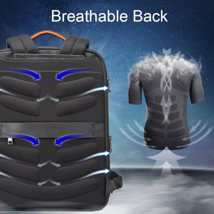 Bopai 61-120621A Wasserdichter Outdoor-Laptop-Rucksack mit USB-Ladeanschluss, Spezifikationen:, Regular Version, Expansion Version – Bild 4