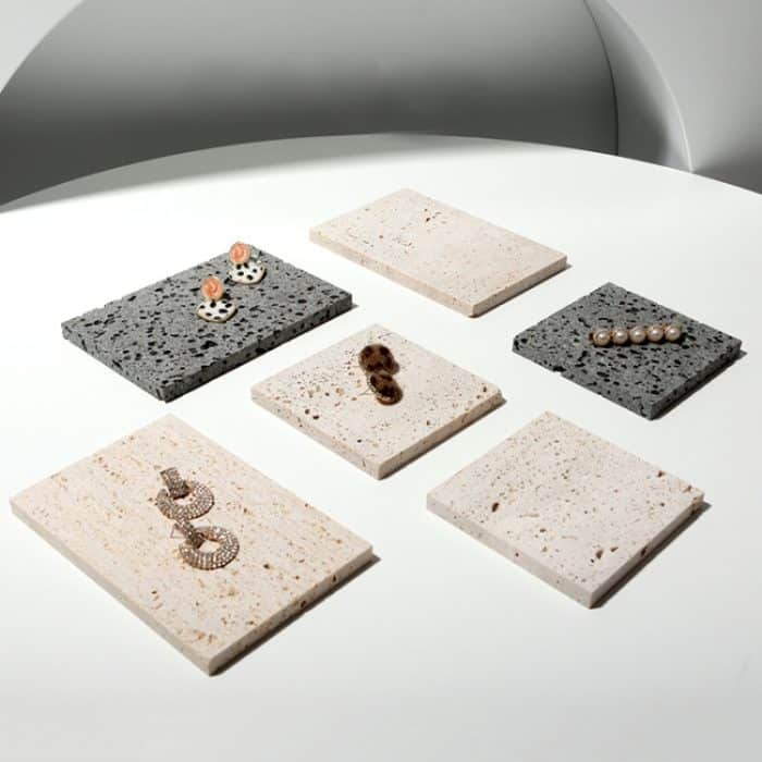 2 Stück Höhlenstein-Schmuckschieß-Requisiten, Schmuckständer, Beige (10x10cm), Beige (10x15cm), Gray (10x10cm), Gray (10x15cm) – Bild 5