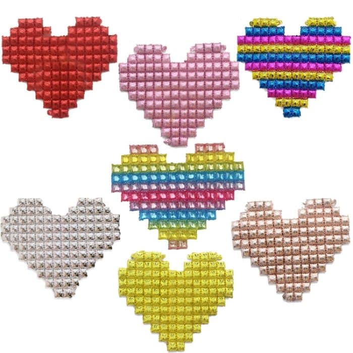 2 Stück Liebe Form Hintergrund Wand Ballon Geständnis Hochzeit Dekoration Ballon, Red, Pearl Pink, Rose Gold, Gradient, Goldenl, Silver, Jelly – Bild 2