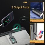 Bopai 61-68118 Multifunktionaler, verschleißfester, diebstahlsicherer Laptop-Rucksack mit USB-Ladeloch – Bild 5
