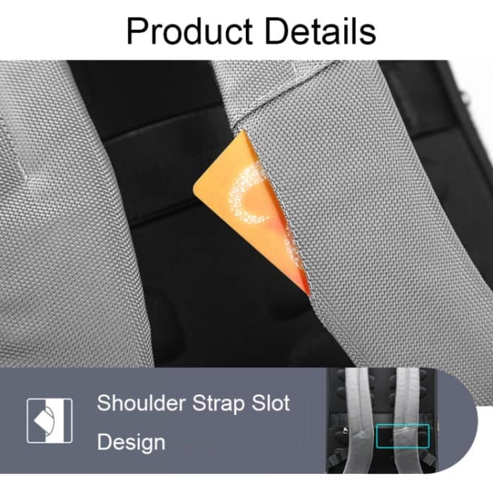 Bopai 61-68118 Multifunktionaler, verschleißfester, diebstahlsicherer Laptop-Rucksack mit USB-Ladeloch – Bild 7