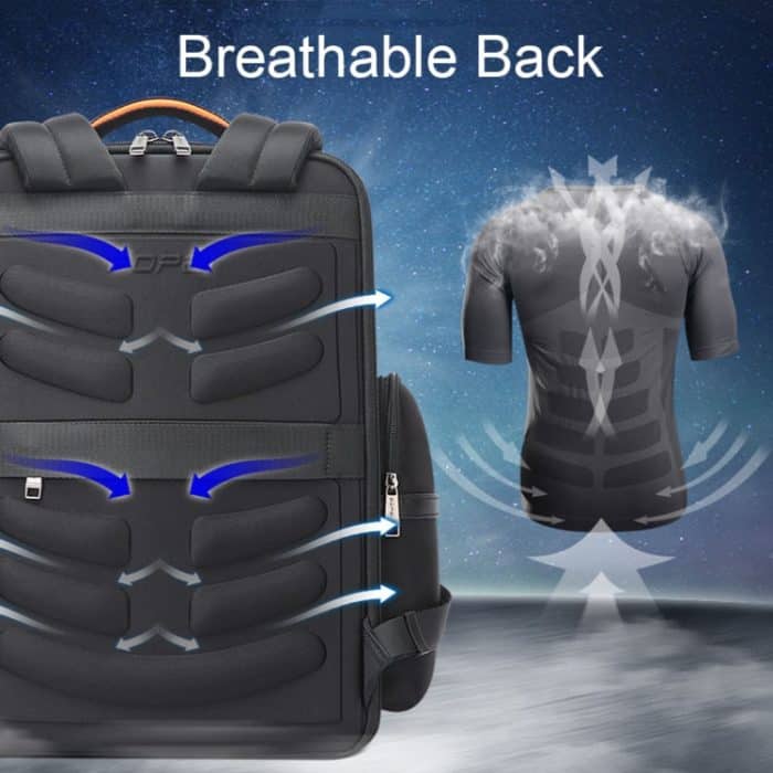 Bopai 61-121591 Multifunktionaler, diebstahlsicherer Laptop-Business-Rucksack mit USB-Ladeloch, 61-121591 – Bild 4