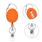 3 Stück 68 cm ausziehbare Ausweishalter aus Zinklegierung, Ausweisband, Namensschild, Kartenhalter, White, Orange, Pink, Black, Red, Yellow, Green, Navy Blue, Purple, Sky Blue – Bild 3