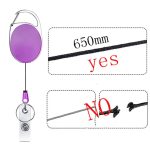 3 Stück 68 cm ausziehbare Ausweishalter aus Zinklegierung, Ausweisband, Namensschild, Kartenhalter, White, Orange, Pink, Black, Red, Yellow, Green, Navy Blue, Purple, Sky Blue – Bild 4