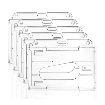 Transparenter, gefrosteter Ausweishalter, Horizontal Type PS, Horizontal Type PC