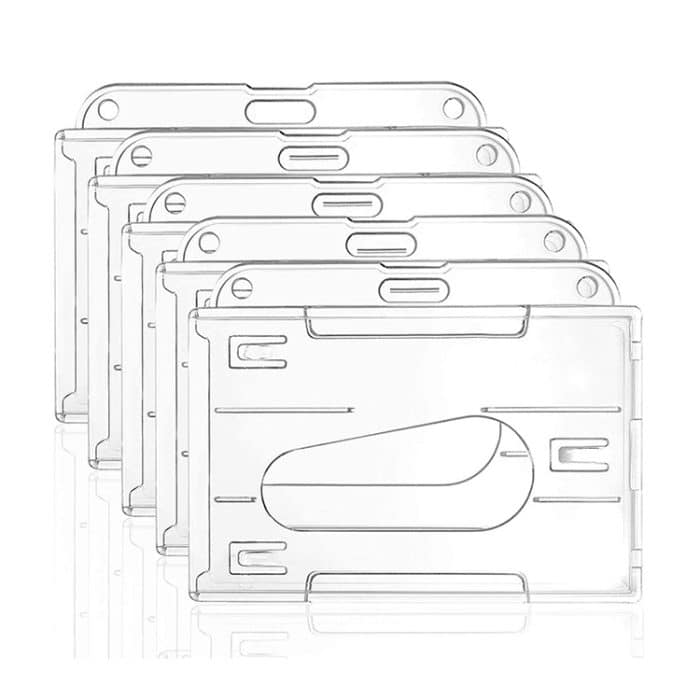 Transparenter, gefrosteter Ausweishalter, Horizontal Type PS, Horizontal Type PC – Bild 1