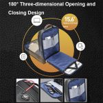 Bopai 61-121561 Multifunktionaler, diebstahlsicherer Laptop-Business-Rucksack mit USB-Ladeloch, 61-121561 – Bild 3