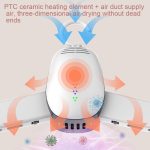 150 W Kleiderbügel-Klapp-Mini-Schuhtrockner mit UV-Sterilisationsfunktion, EU Plug White, US Plug White – Bild 4