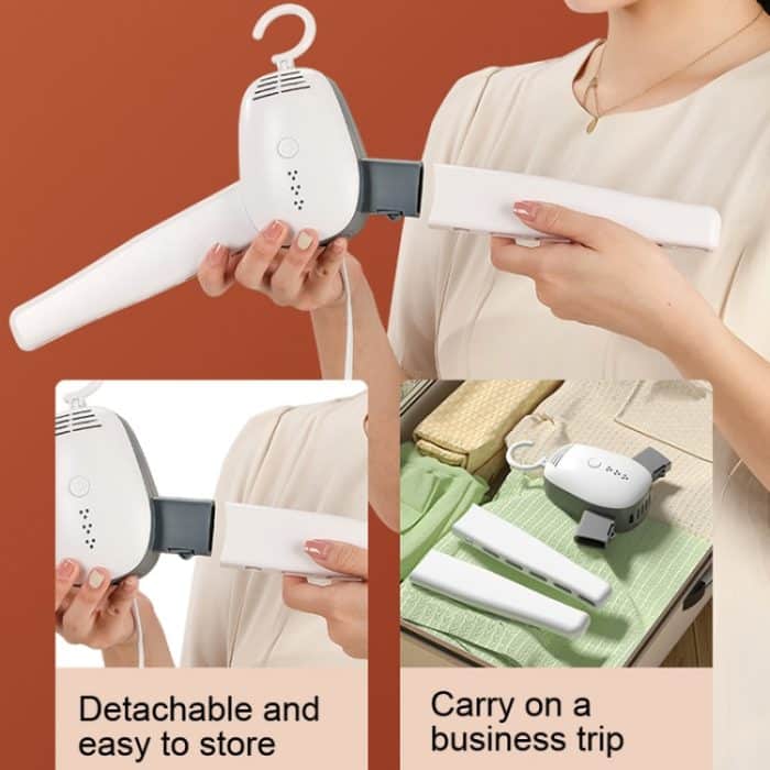 150 W Kleiderbügel-Klapp-Mini-Schuhtrockner mit UV-Sterilisationsfunktion, EU Plug White, US Plug White – Bild 5