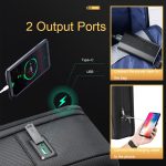 Bopai 61-120891 Multifunktionaler, diebstahlsicherer Laptop-Business-Rucksack mit USB-Ladeloch – Bild 5