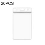 20 Stück transparente vertikale Plastikkartenhüllen aus PVC, wasserdichte ID-Kartenhüllen, Abzeichen