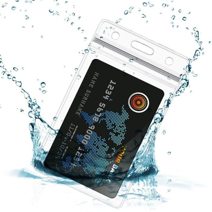 20 Stück transparente vertikale Plastikkartenhüllen aus PVC, wasserdichte ID-Kartenhüllen, Abzeichen – Bild 4