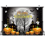 2,1 m x 1,5 m großer Halloween-Element-Shoting-Hintergrund aus Stoff, Party-Dekoration