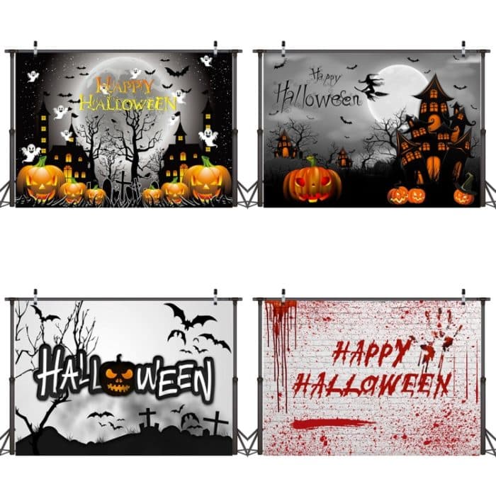 2,1 m x 1,5 m großer Halloween-Element-Shoting-Hintergrund aus Stoff, Party-Dekoration – Bild 2