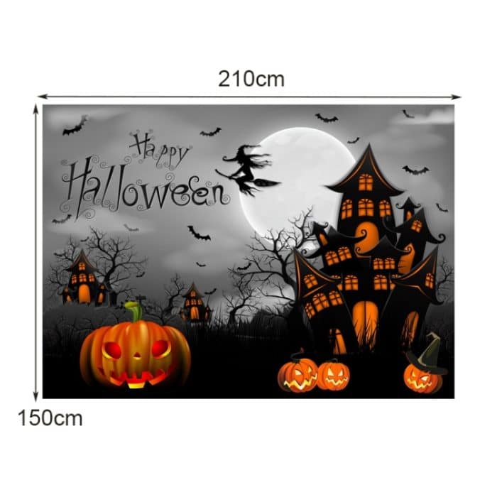 2,1 m x 1,5 m großer Halloween-Element-Shoting-Hintergrund aus Stoff, Party-Dekoration – Bild 3