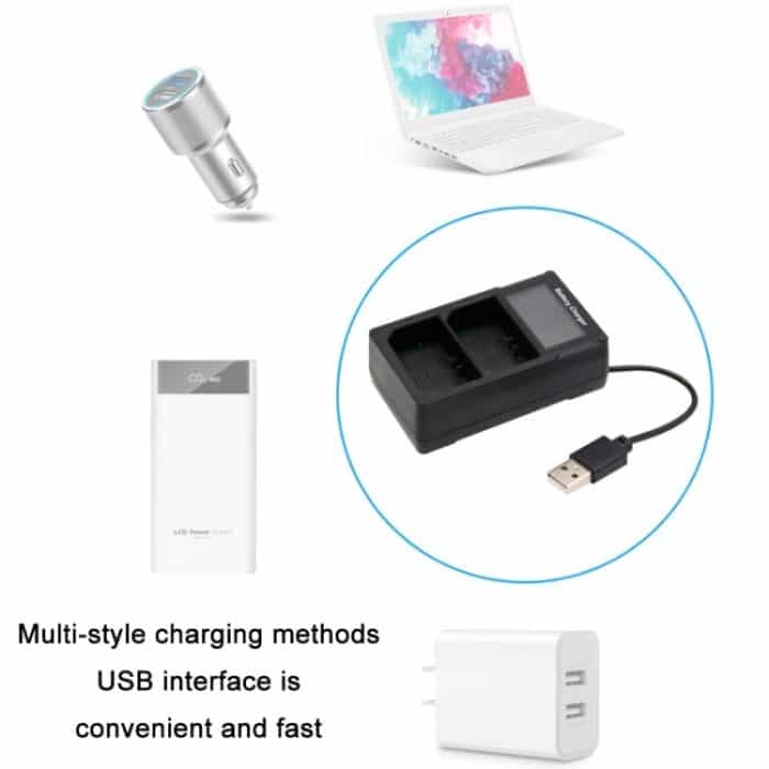USB-LCD-Bildschirm, Dual-Charge-Kamera-Akkuladegerät – Bild 5