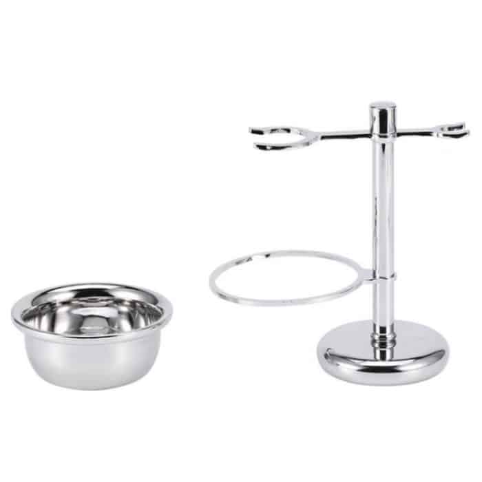 Manuelles Vintage-Rasierständer-Set für Herren aus Metall – Bild 3