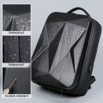 160 wasserdichter Laptop-Rucksack aus ABS mit großem Fassungsvermögen und USB-Ladeanschluss, Light Grey, Black – Bild 5
