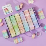 Kleines Handkonto-Klebebandset der Fresh Lattice Salt-Serie, 60 Rolls 1.5cm x 2m, 30 Rolls 3cm x 2m