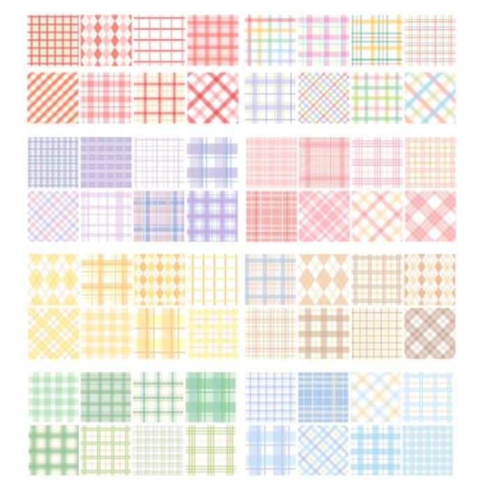 Kleines Handkonto-Klebebandset der Fresh Lattice Salt-Serie, 60 Rolls 1.5cm x 2m, 30 Rolls 3cm x 2m – Bild 3