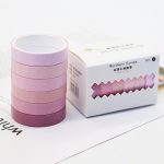 5 Sets 6 Stück x 2 m Studentenhandkonto-Klebeband Regenbogen-Washi-Klebeband, Gradient Pink, Gradient Blue, Gradient Green, Gradient Purple – Bild 3