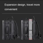 Wasserdichter, erweiterbarer Hartschalen-Rucksack mit großem Fassungsvermögen und USB-Ladeloch, 161 Light Grey, 161 Black, 161 Dark Gray, 162 Black, 162 Deep Gray, 162 Light Gray – Bild 5